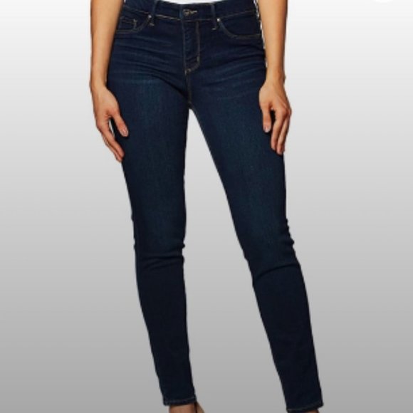 Jessica Simpson Kiss Me Ankle Jegging Dark Wash Mid Rise Skinny Denim Jeans - Picture 1 of 9